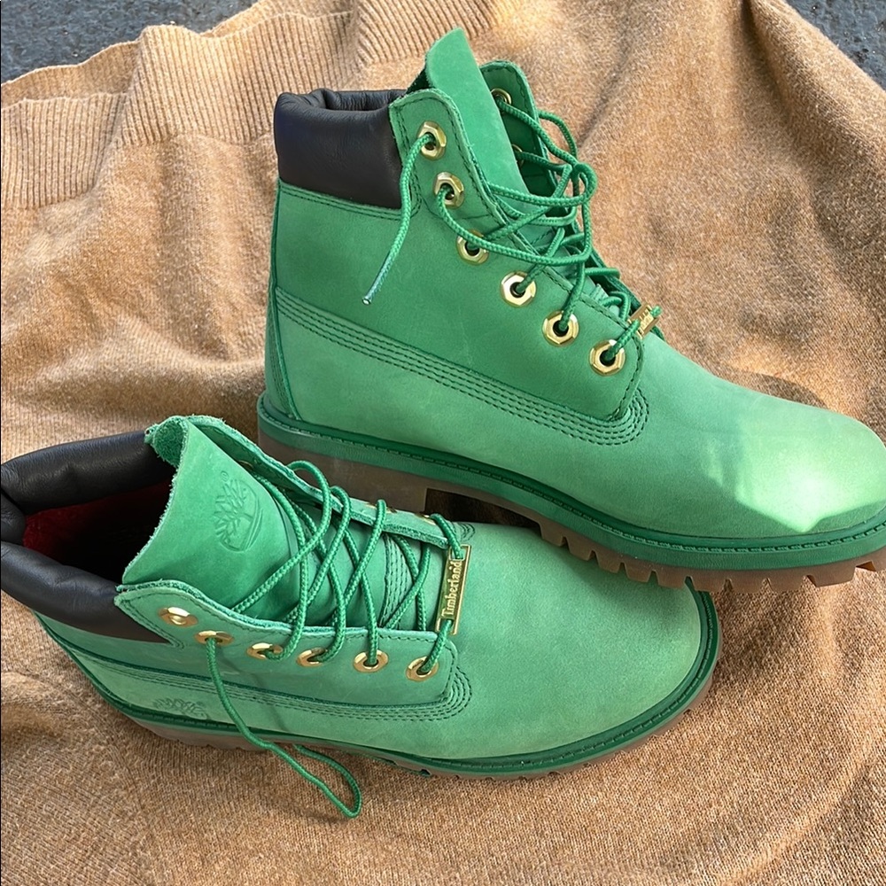 Timberland Men's Green Leather Boots